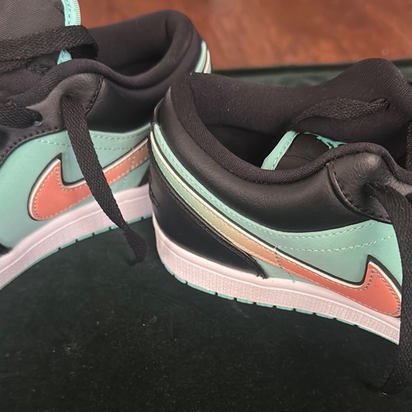 Nike Air Jordan Low in Black, Teal, and Orange - Picture 6 of 8